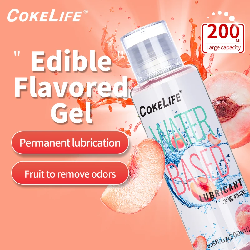 Cokelife 200ml Sexual Liquid New Fruity Human Lubricant Water Edible Sex Lube Water Based Flavoured Lubricanr Gel For Women