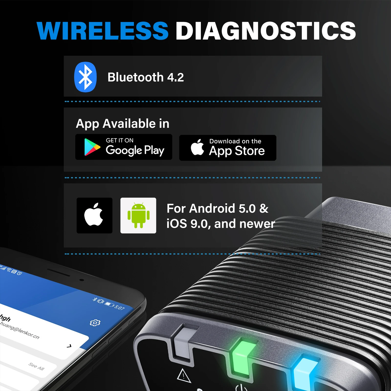  Беспроводной диагностический инструмент SmartDiag Mini DIYer OBD2 с 15 услугами сброса и 1 готом бесплатного обновления для всех