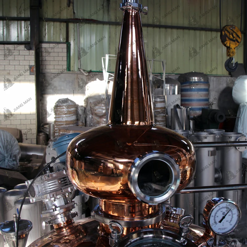 400 L Vodka Distillery Equipment Copper Alcohol Distiller  Gin Column Alembic Distilling Machine