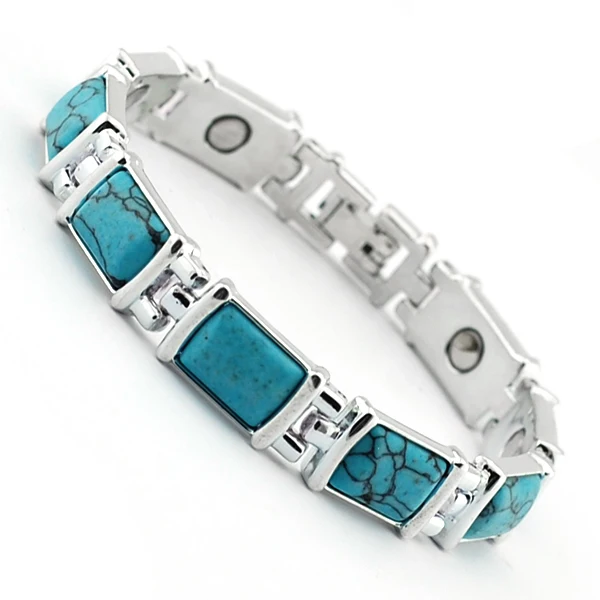 Energinox Turquoise Best Selling Titanium Men Bracelet Bangles and Bracelet Jewelry