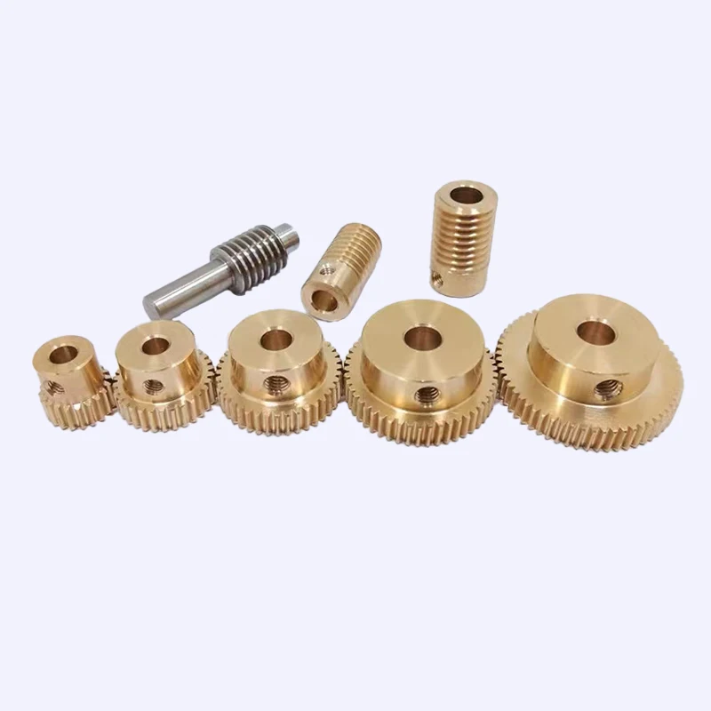 Precision CNC machining customized worm brass gear precision parts aluminum micro-gear