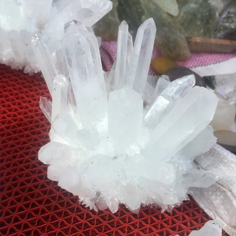 Оптовая продажа, высокое качество, натуральный белый прозрачный камень, кварцевый кристалл, целительные кластеры для украшения