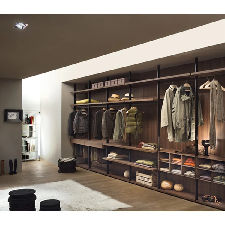 Guangdong  custom colors European bedroom wardrobe walk-in cloakroomWooden closet for  clothes