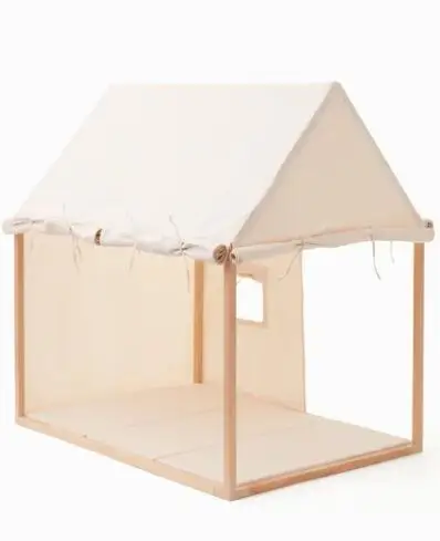 Asweets Balear House Kids Tent Teepee Tent Kids White Cotton Canvas Playhouse