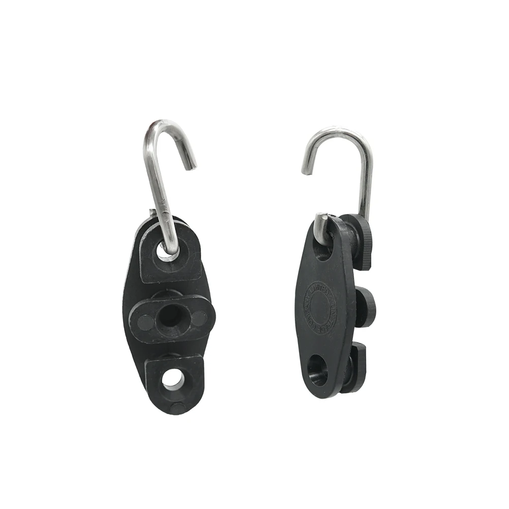 FTTH S Type Optical Cable Tension Clamp 0077 Gancho con Tensor para Acometida adjustable suspension clamp and hook plastic Clamp