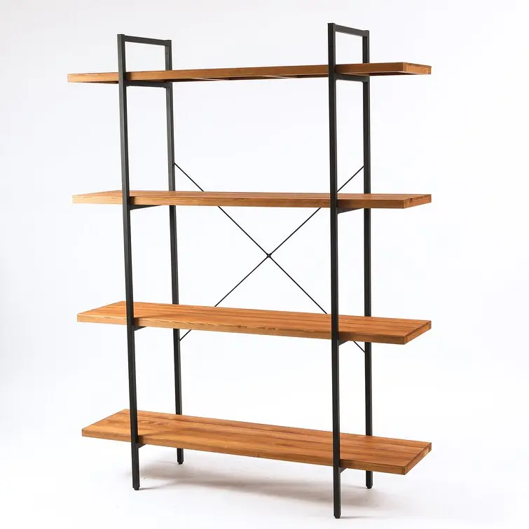 Storage Book Rack Display Frame Stand Grocery Ladder Display Shelf Wood Home Luxus Book