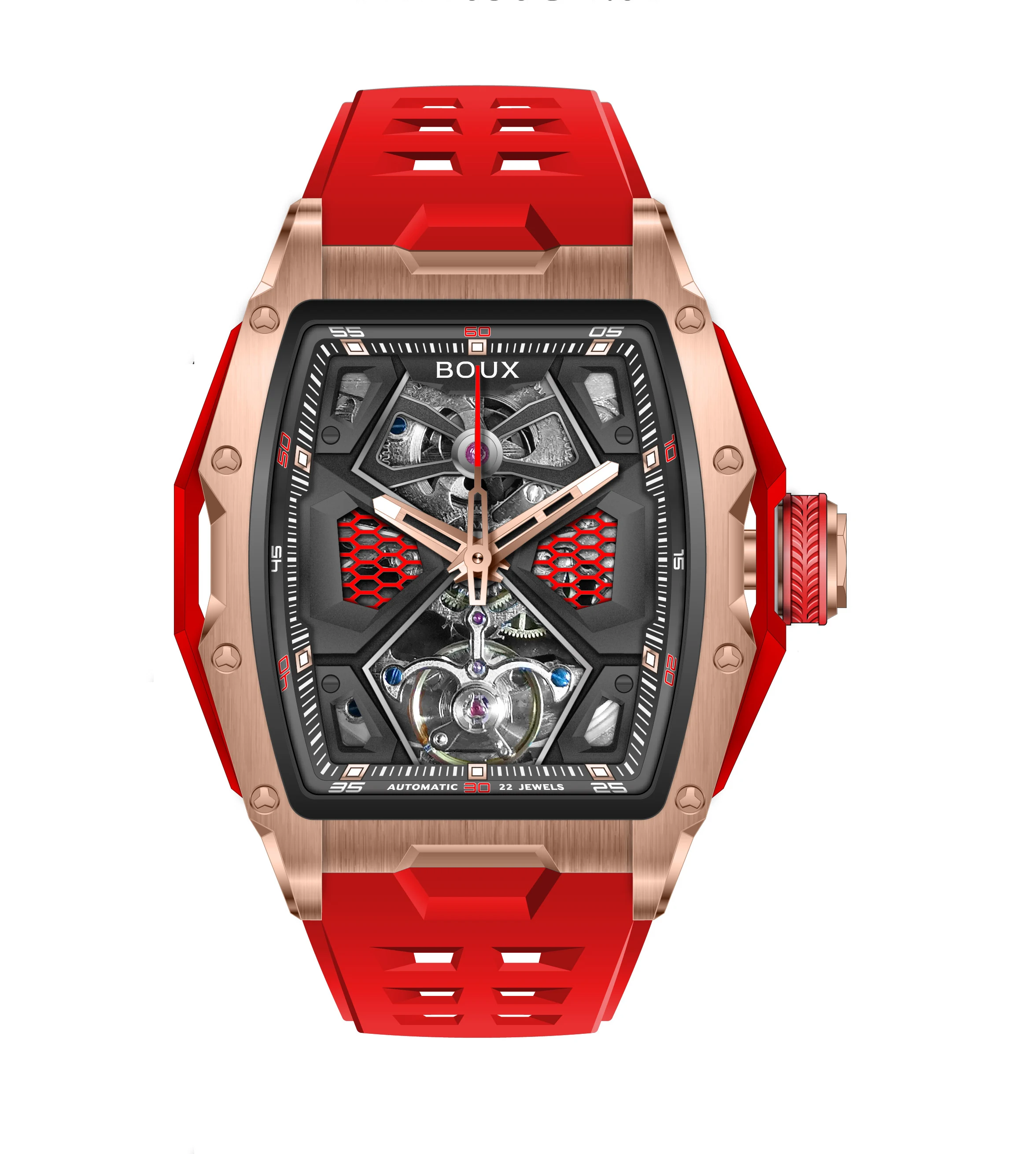 Hot selling custom made 100pcs 316L stainless steel watch automatic mechanical men watch movt 5ATM luxury brand unique design