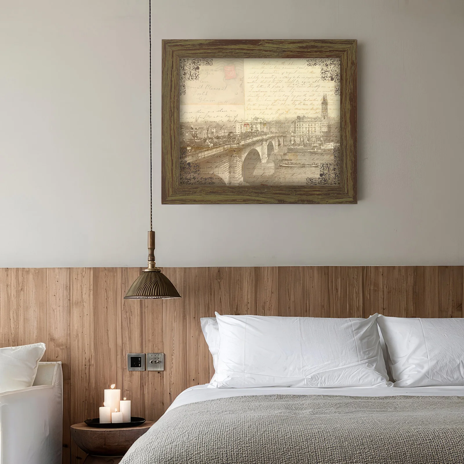 Frame Display Rustic Barn Wood Wall Mounted Classic Wood Photo Picture Frame 11X14