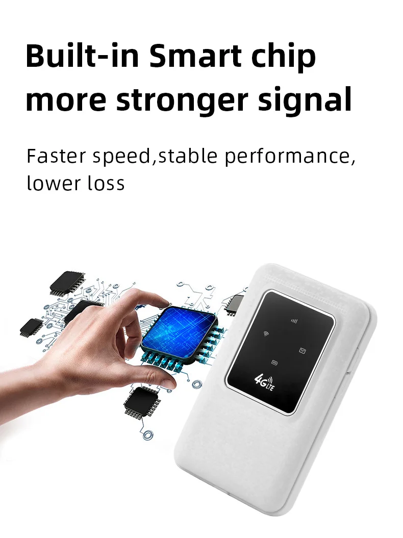 TUOSHI 4G Hotspot Router Mobile150Mbps WIFI 4G LTE Router Pocket Mobile Hotspot For Travel 2100mAh Battery High Speed Internet