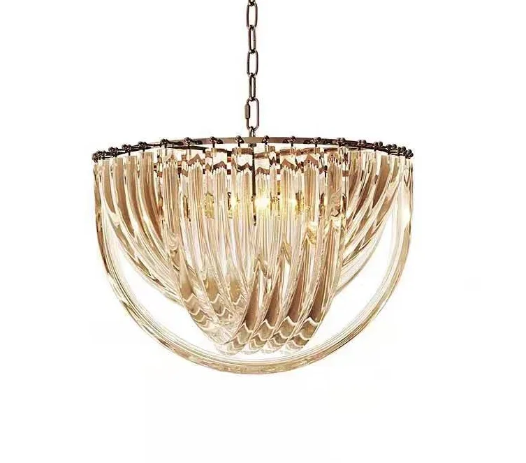 Vintage Murano Glass Chandelier Lighting smoke Glass Chandelier pendant lights for living room decor