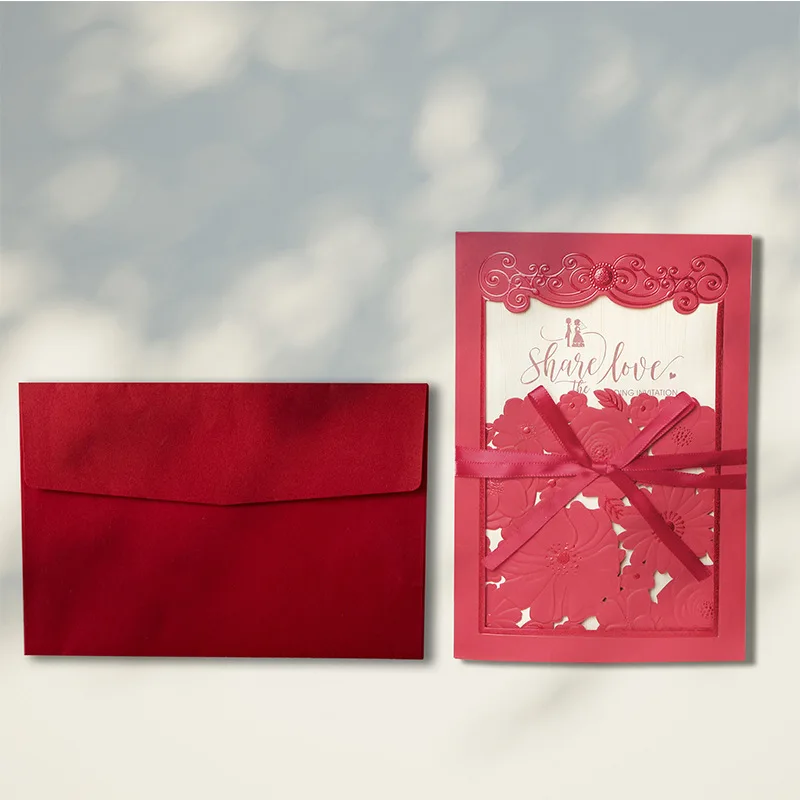 2022 wedding invitation letter China Fashion hot sales invitation card wedding supplies wholesale