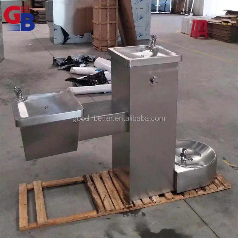 SDF1010136 Hot selling stainless steel outdoor drinking water fountain with Pet drinking basin