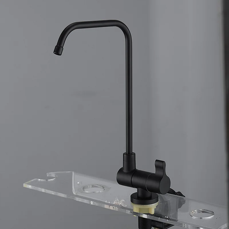 High Quality Household Brass Rotate Cold Water single lever Gray Painting Drinking Water Filtered Kitchen sink Faucet