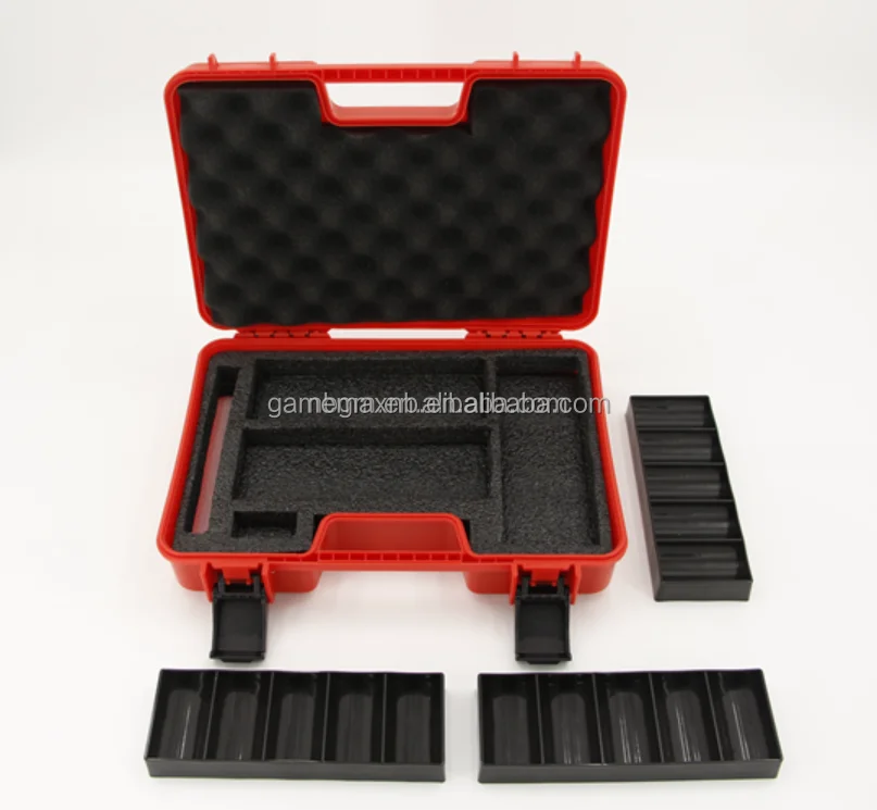 Patent certificate copyright exclusive custom 300pcs poker chips RED case . waterproof and anti-explosion