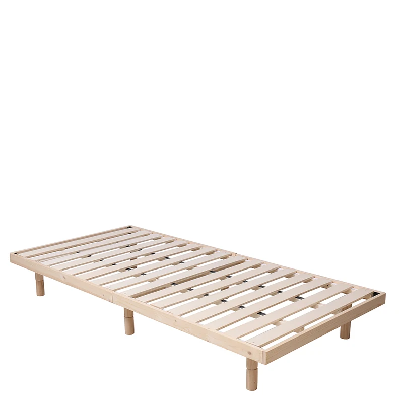 Solid queen bed frame wooden foldable bed kids beds wood with wood slat