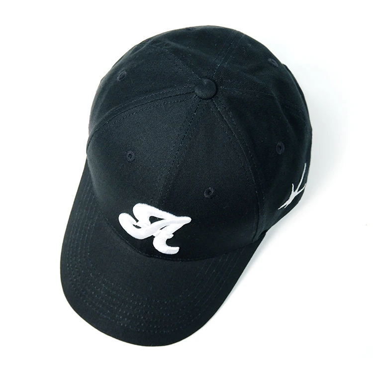 6 panel structured baseball cap hot sale cotton 3D embroidered classic baseball cap for men base ball cap