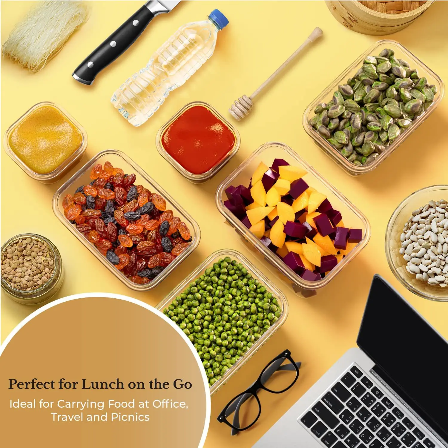 36 pcs Plastic Airtight Food Storage Containers Kitchen Organization Canisters with Lids Labels & Marker for Pantry