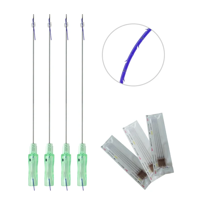 De Hilo For Beauty Lifting Pdo /Pcl  21g 60mm 100mm 4D L Blunt Cannula Needle Cog Pdo Thread
