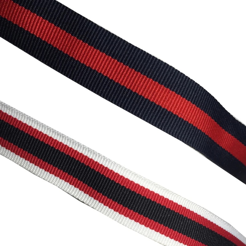 
Wholesale customized intercolor striped polyester webbing manufacturers direct 