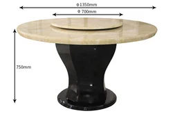 Comedor Luxury Dining Room Furniture Set Classic Round Marble Dinning Table For Restaurant Antique Dining Tables
