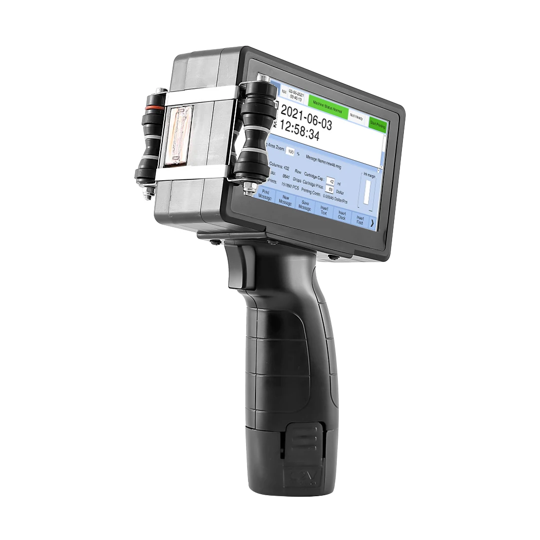 Metal steel time and date stamp expiry date mobile inkjet printpen printer handheld plastic decal Label printer