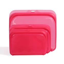 Индивидуальные многоразовые Экологически чистые пакеты для закусок, силиконовые пакеты для морозильной камеры, силиконовый Пакет для хранения продуктов