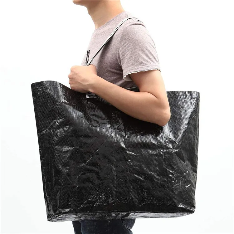 Китайская фабрика оптовая продажа высокое качество большой логотип печать на заказ дешевая переработанная ПП тканая ламинированная сумка для