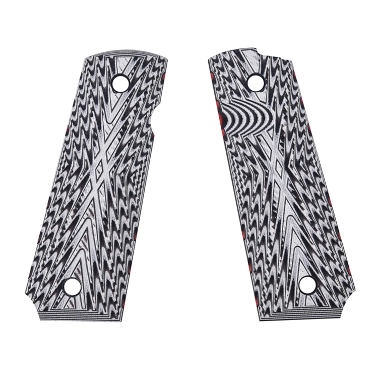 High Precision CNC machined Full Size Commander/Government G10 Colt Grips for Shooting, X texture