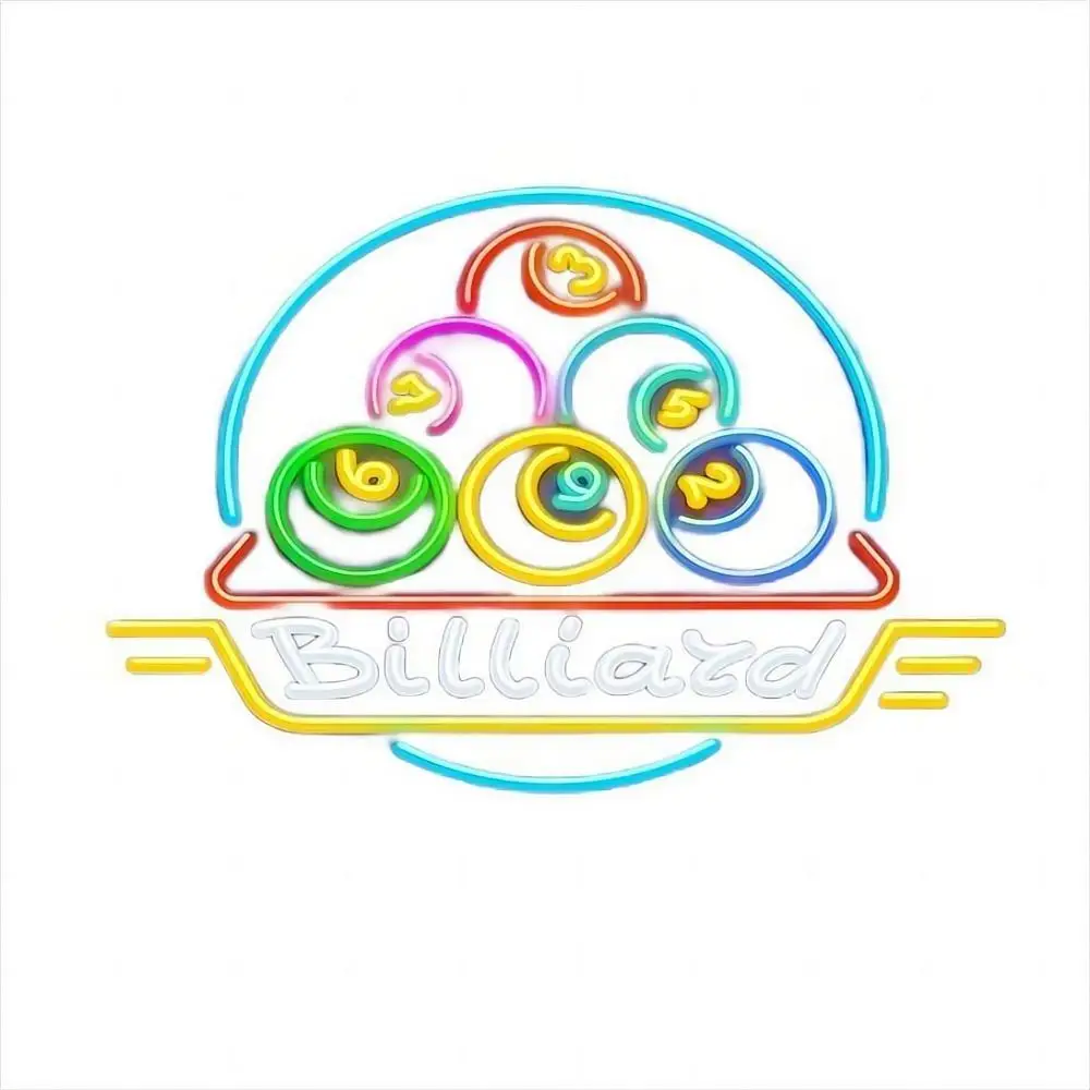 Factory direct led light billiards Hall business sign personalized logo blue billiard neon lights