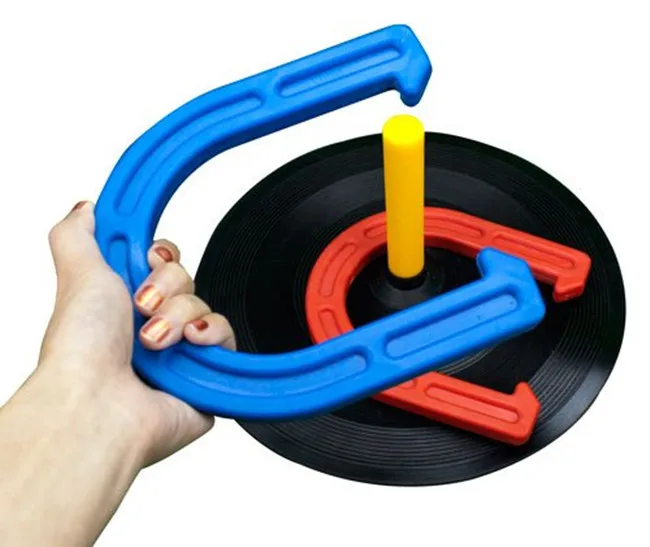 Заднем дворе газон пляжный закрытый напольный резиновый бросить метаний в форме подковы, игровой набор для детей и взрослых