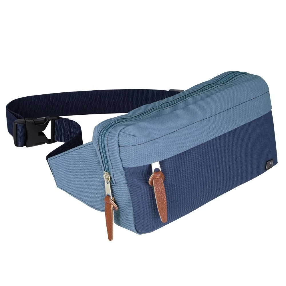 Wholesale RPET Promotion Polyester Sports Running Travel Waterproof Waist Bag Sling Crossbody Bag Custom Fanny Pack