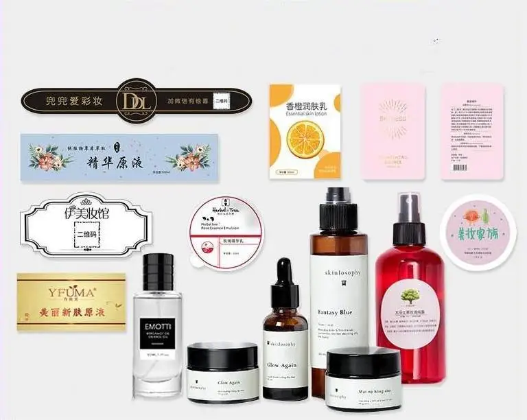 Custom Adhesive PVC Gold Foil Personalized Perfume Bottle Packaging Logo Labels Waterproof Package Vinyl Label Sticker Printing