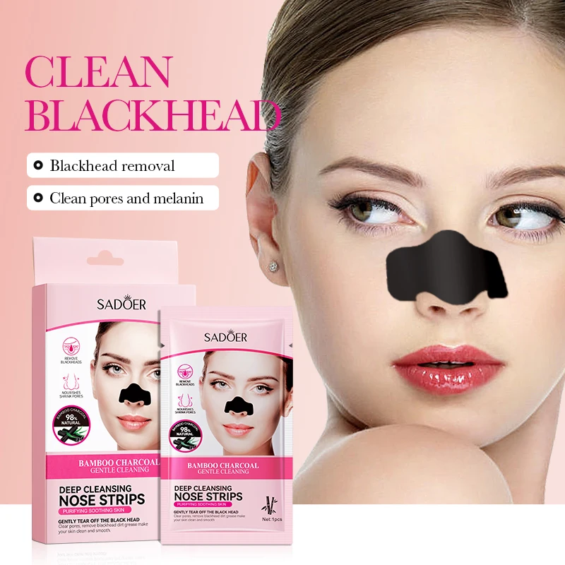 OEM SADOER bamboo charcoal deep cleansing moisturize smooth remove blackheads T-zone care nasal strips