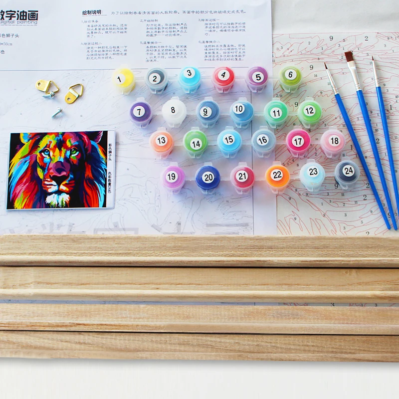 Best Price customize Animal Diy Oil pictures painting paint by numbers kits on canvas