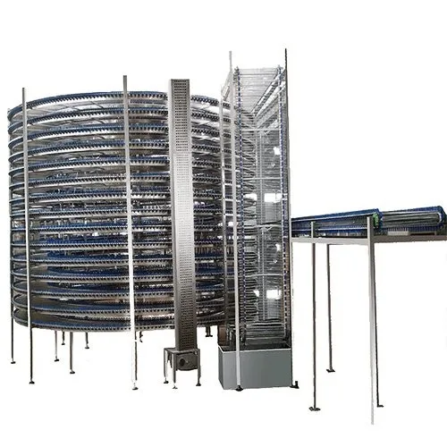 
automatic baking machine bread cooling tower frozen food cooling tower spiral chiller and freezer for food processing 