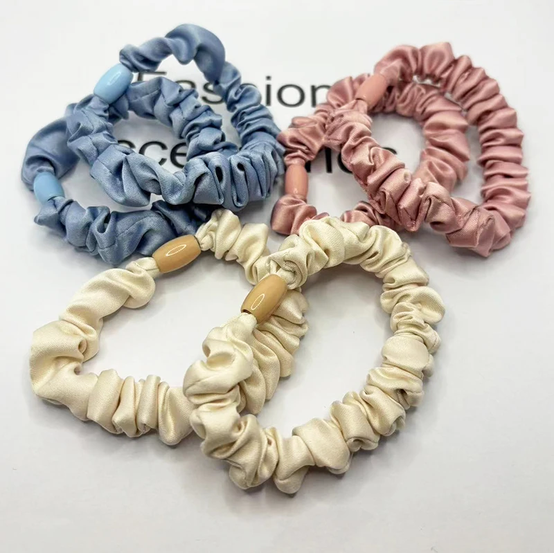 Manufacturer Fashion Hair Kids Accessories Custom Colorful Cute Elastic Bands Hair Tie Scrunchies  Accessories for Women