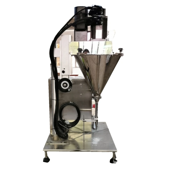 Semi-automatic table top loose fine cosmetics nail polish acrylic powder filling machine