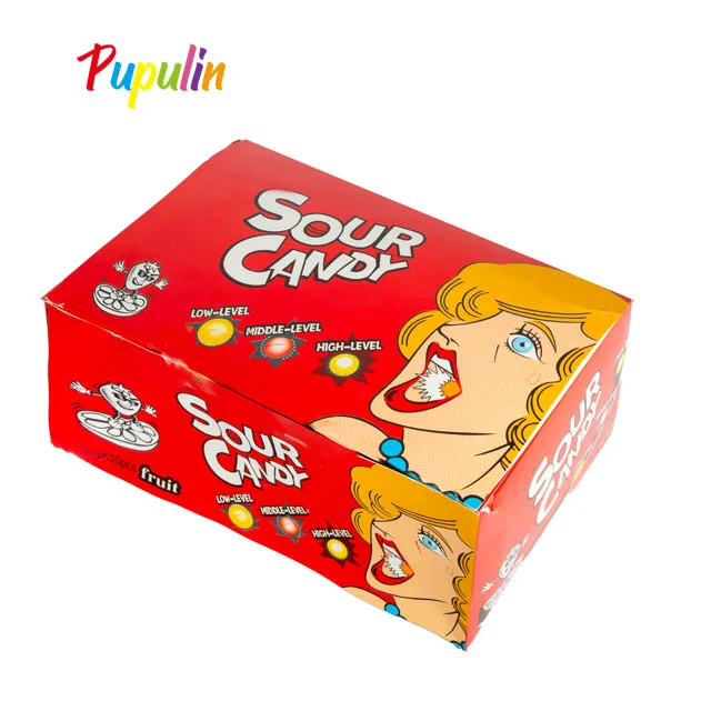 Wholesale Halal super sour hard candy individual packing sweet candy sour Strawberry fruity flavor hard candy