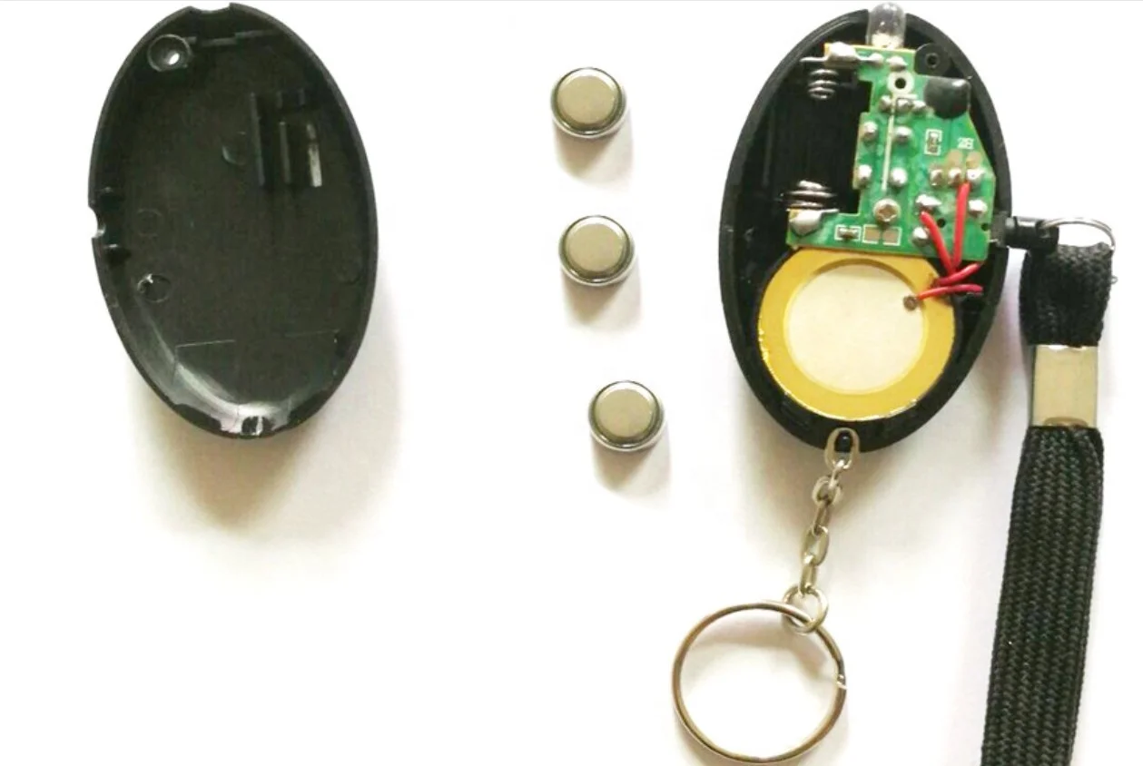 130db Recharge Self Defense OEM Personal Security Alarm Keychain Anti Attack Rape Emergency Personal Alarm Pink Black Yellow LED