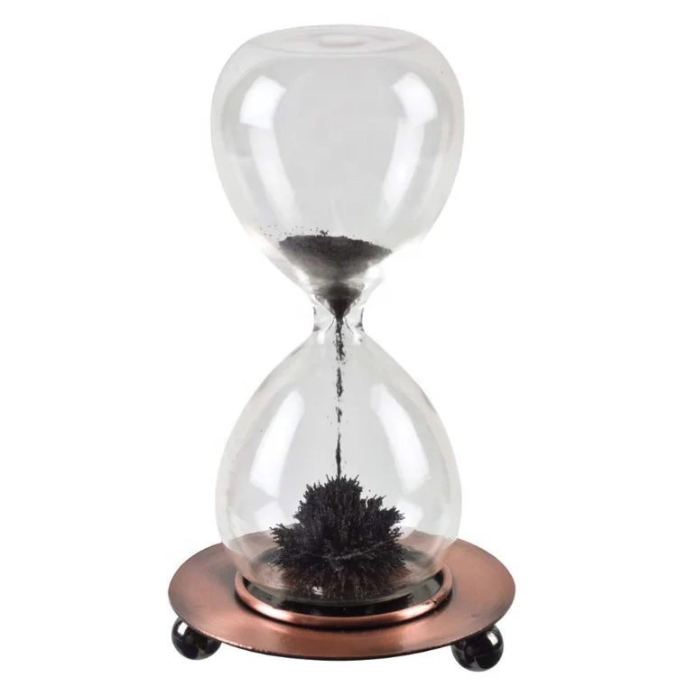 Decorative Magnetic Sand Hourglass Timer with Iron Base