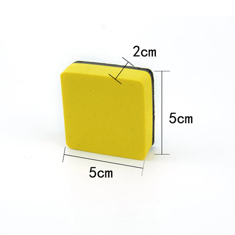 Custom Sponge Square Colorful Whiteboard Magic Eraser Mini Whiteboard Erasers EVA Felt Magnetic Whiteboard Eraser For Preschool