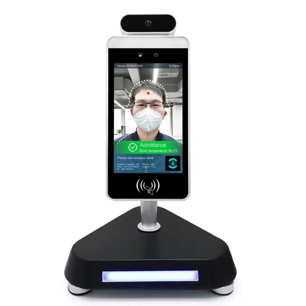 Scan A QR code/face recognition body temperature measuremen scanner with access control card reader System