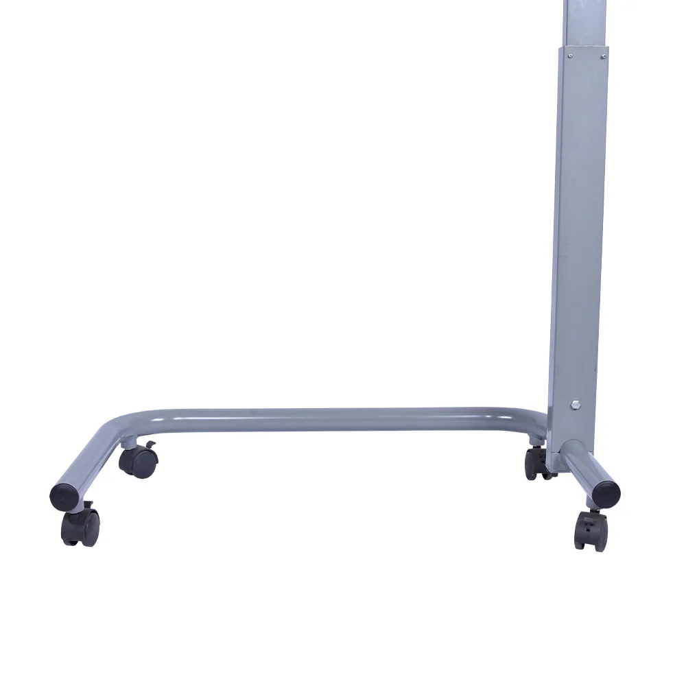 Tecforcare adjustable overbed table with wheels Pneumatic rod medical overbed bedside table wooden over the bed table