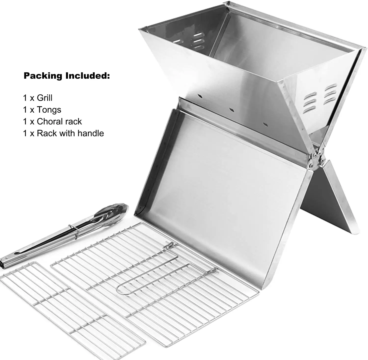 Easy to clean Outdoor Party stainless steel foldable japanese bbq grill charcoal