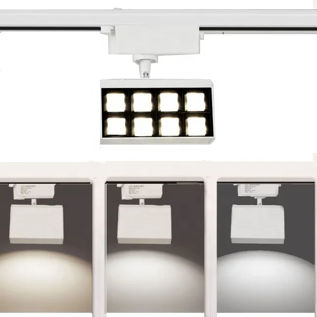 Cheaper freight track light square 12w cob spotlight aluminum led track light for gallery clothing shop