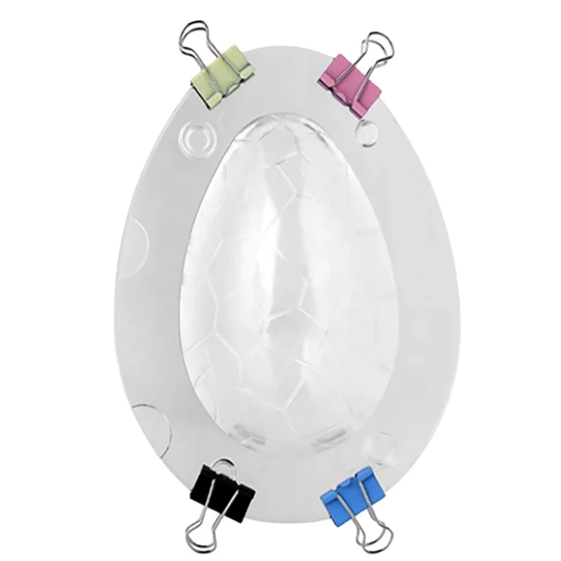 Breakable 3d Large Size Easter Dinosaur Egg Shape Mold Transparent Plastic Chocolate Fondant Cake Baking Molds