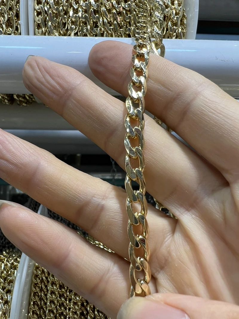 Hip Hop Jewelry Chunky 18K Gold Plated Cuban Link Chain Bracelets Stainless Steel Chains Wholesale