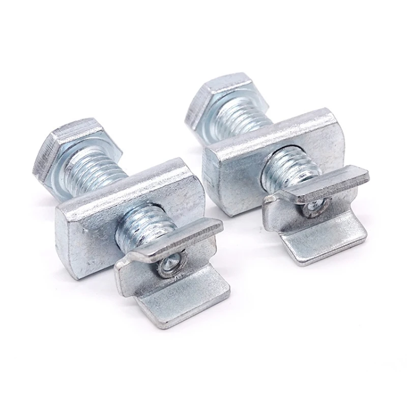 Carbon steel Hexagon head bolt with Rectangular thick washer and U nut assemblies Hanger fittings SEMS screws