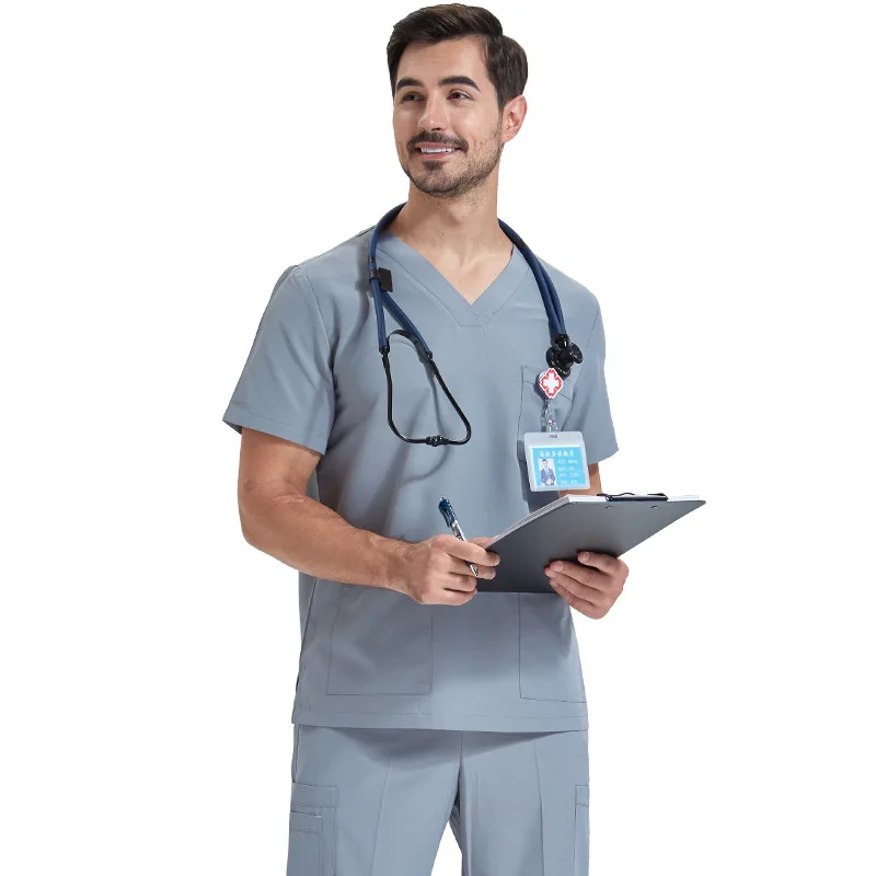 Short Sleeve Doctor Scrubs Uniform for Man&Women, Nurse Uniform Medical Scrubs Suit Hand-Washing Clothes