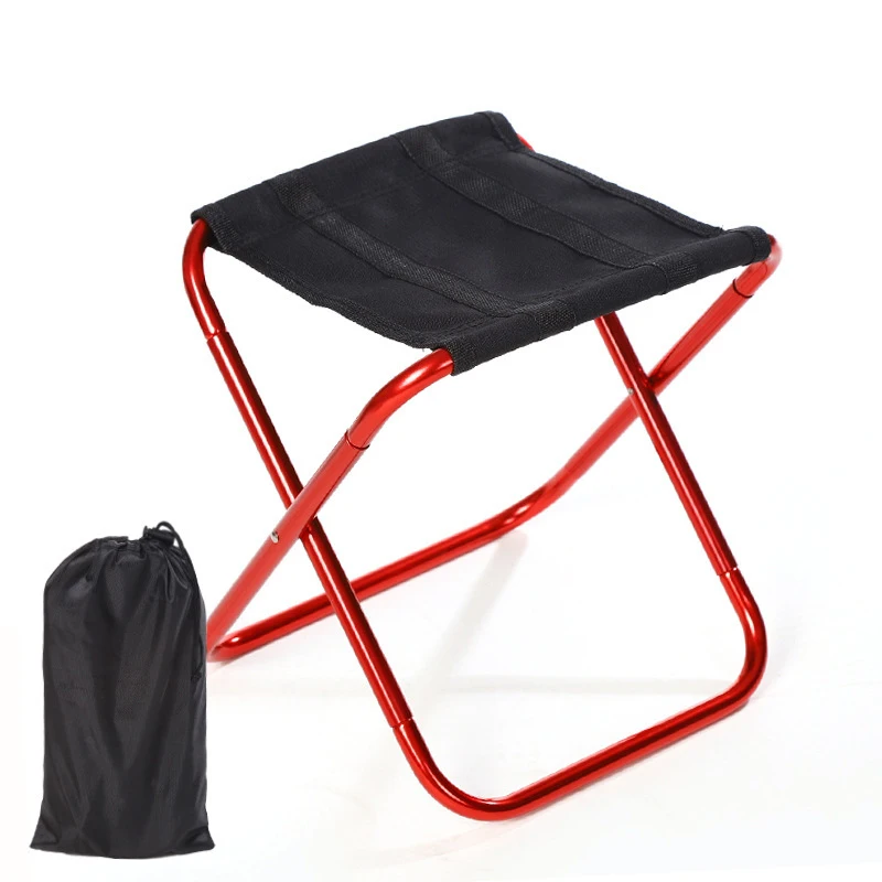 Outdoor Aluminum Alloy Folding Stool Mini Fishing Beach Stool Chair Barbecue Camping Portable Folding Chair